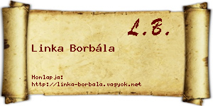 Linka Borbála névjegykártya